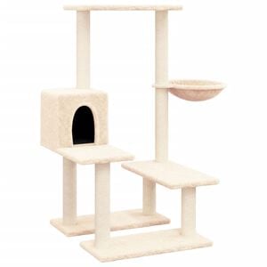 vidaXL Kattenmeubel met sisal krabpalen 94,5 cm cr&egrave;mekleurig