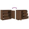 vidaXL Dressoir met lade 71x35x65 cm spaanplaat bruin eikenkleurig