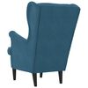 vidaXL Fauteuil fluweel blauw