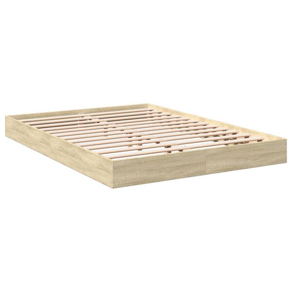 vidaXL Bedframe zonder matras hout sonoma eikenkleurig 120x200 cm