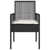 vidaXL Tuinstoel met kussen 2 pcs Zwart 55 x 53 x 85 cm poly rattan