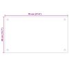 vidaXL Spatschermen keuken 2 st 70x40 cm gehard glas wit