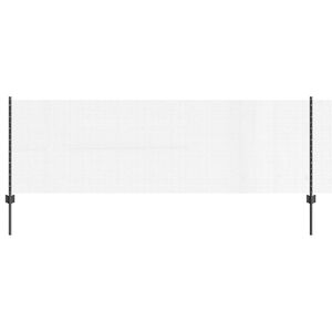 vidaXL gelast draadhek met palen 100 x 0,8 m PVC-Coated Staal Grijs