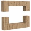 vidaXL Tv-meubelset 5 st Artisan Eiken Bewerkt hout