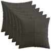 vidaXL Kussensloop 6 st ALMELO Antracietkleurig 30 x 30 cm corduroy