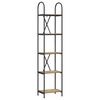 vidaXL Boekenkast 5-laags 40 x 30 x 183 cm Bewerkt hout Artisan Eiken