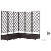 vidaXL Tuin Bloempot 5 pcs Bruin 120 x 120 x 126 cm Kunststof