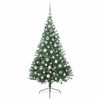 vidaXL Kunstmatig Voorverlicht Kerstboom met 300 LED Groen 180 cm PVC