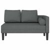 vidaXL Chaise longue met kussens stof donkergrijs