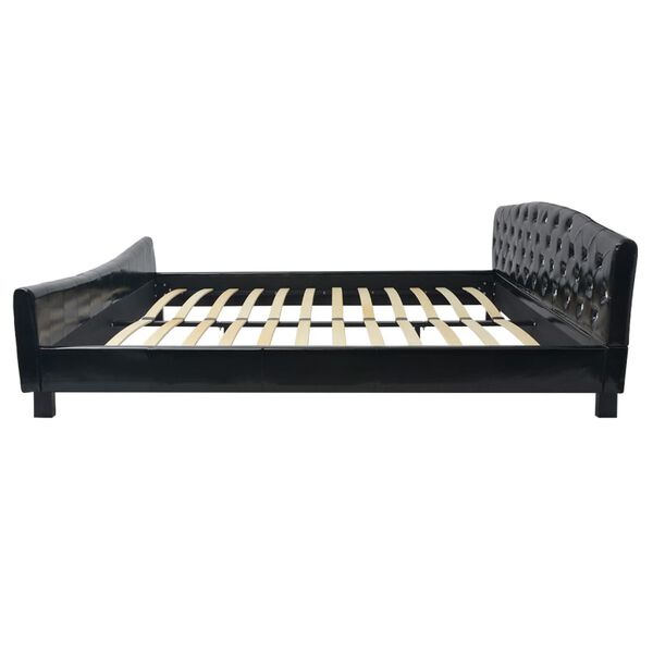 vidaXL Bedframe kunstleer 180x200 cm zwart
