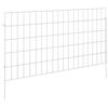 vidaXL Tuin omheining met palen 24 pcs 95 x 50 cm Mesh Zilverkleurig
