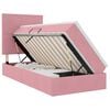 vidaXL LED Opslagbed met Matras Roze 100 x 200 cm Fluweel