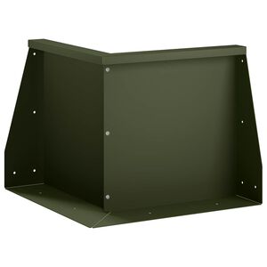 vidaXL Keerwand 50 x 50 x 30 cm Staal Olijfgroen