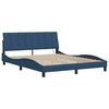 vidaXL Bedframe zonder matras "Hanko" stof blauw 160x200 cm