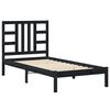 vidaXL Bedframe massief hout zwart 90x200 cm