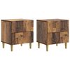 vidaXL Nachtkastje 2 pcs Oud hout 43 x 34,5 x 48 cm Bewerkt hout