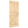 vidaXL Schuifdeur NARVIK Naturel en Zwart 85 x 210 cm (213,5 cm)