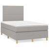 vidaXL Boxspring met matras en LED stof lichtgrijs 120x190 cm