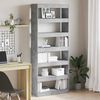 vidaXL Boekenkast met plank Beton Grijs 80 x 30 x 198 cm Bewerkt hout