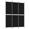 vidaXL Kamerscherm met 3 panelen 150x200 cm stof zwart