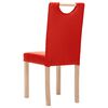 vidaXL Eetkamerstoelen 4 st kunstleer rood