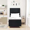 vidaXL Boxspring bed met matras Zwart 80 x 200 cm Stof
