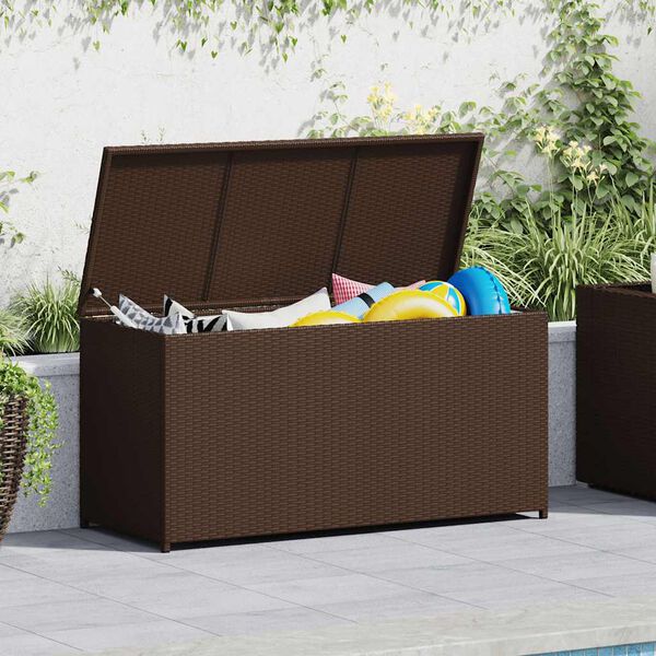 vidaXL Tuinbox 120x50x60 cm poly rattan bruin