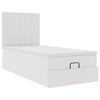 vidaXL Ottoman bed met matras en LED's 90x190cm kunstleer wit