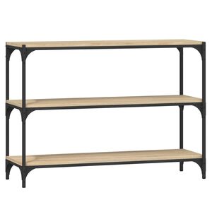 vidaXL Boekenkast 100x33x70,5 cm bewerkt hout en staal sonoma eiken