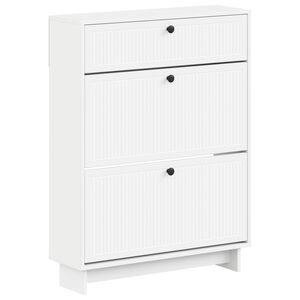 vidaXL Schoenenkast EDE 78 x 24 x 103 cm Bewerkt hout Wit