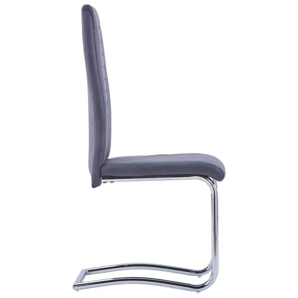 vidaXL Eetkamerstoelen 2 st kunstsu&egrave;de grijs