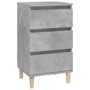 vidaXL Nachtkastje 40x35x70 cm bewerkt hout betongrijs