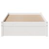 vidaXL Bedframe zonder matras massief grenenhout wit 75x190 cm