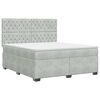 vidaXL Boxspringbed met matras Lichtgrijs 160 x 200 cm Fluweel