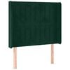vidaXL Hoofdbord met randen 93x16x118/128 cm fluweel donkergroen