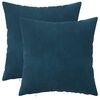 vidaXL Kussensloop 2 pcs HEERLEN Blauw 45 x 45 cm Fluweel
