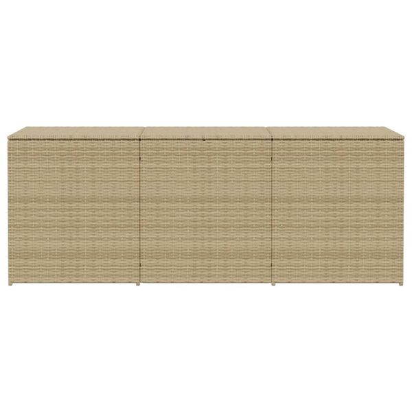 vidaXL Tuinbox 984 L poly rattan gemengd beige