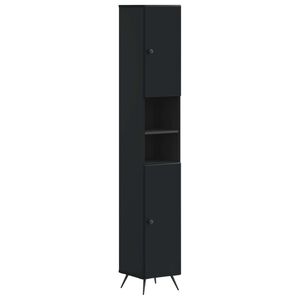 vidaXL Badkamerkast met Open Plank BREDA Zwart 30 x 31 x 190 cm
