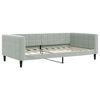 vidaXL Slaapbank 100x190 cm fluweel lichtgrijs