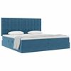 vidaXL Opslag bed met matras Donkerblauw 200 x 200 cm Fluweel