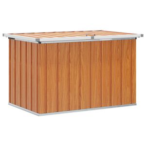 vidaXL Buitenopslagdoos Hout 109 x 67 x 65 cm Gegalvaniseerd staal