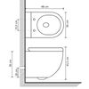 vidaXL Hangend toilet randloos met bidetfunctie keramiek wit