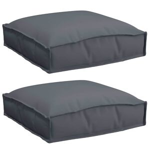 vidaXL Kussen 2 st Oxford Stof Antraciet 40 x 40 x 8 cm
