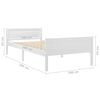 vidaXL Bedframe massief grenenhout wit 100x200 cm