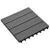 vidaXL Terras Tegel 3D-Design 11 st Grijs 30 x 30 cm WPC