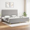 vidaXL Bedframe zonder matras stof lichtgrijs 200x200 cm