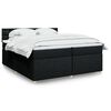 vidaXL Boxspring met matras stof zwart 200x200 cm