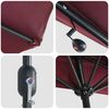 vidaXL Tuinparasol Bordeaux Rood 294 x 150 x 224 cm Polyester en staal