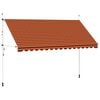 vidaXL Luifel handmatig uittrekbaar 400 cm oranje en bruin