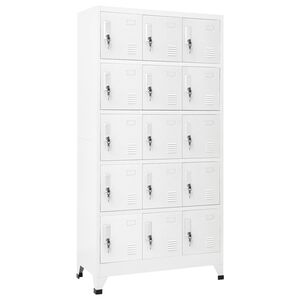 vidaXL Lockerkast 90x40x180 cm staal lichtgrijs